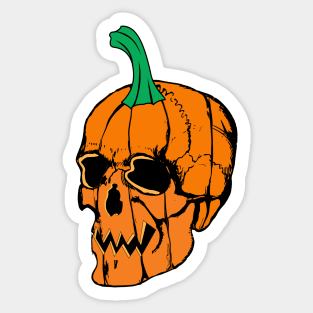 pumpkin skull Sticker